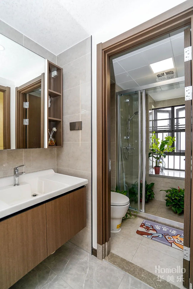 106㎡四居，簡約與色彩的和諧搭配，合理軟裝布局實用性拉滿